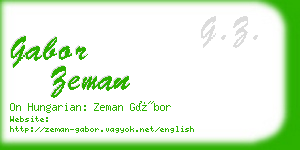 gabor zeman business card